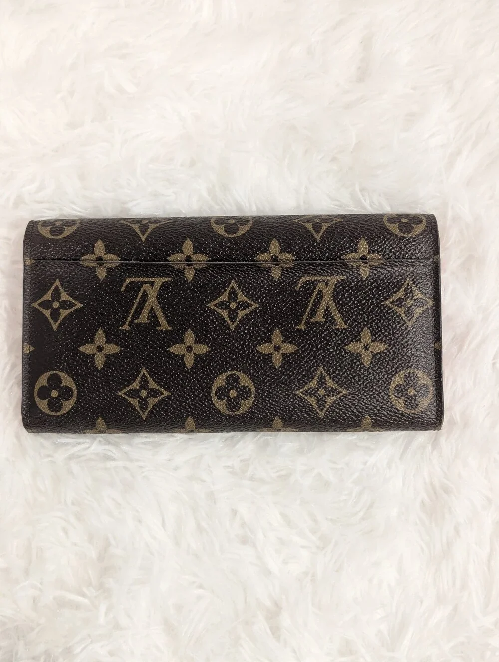 Authentic Louis Vuitton Sarah Wallet - Monogram Canvas w/ Pink Rose Ballerine